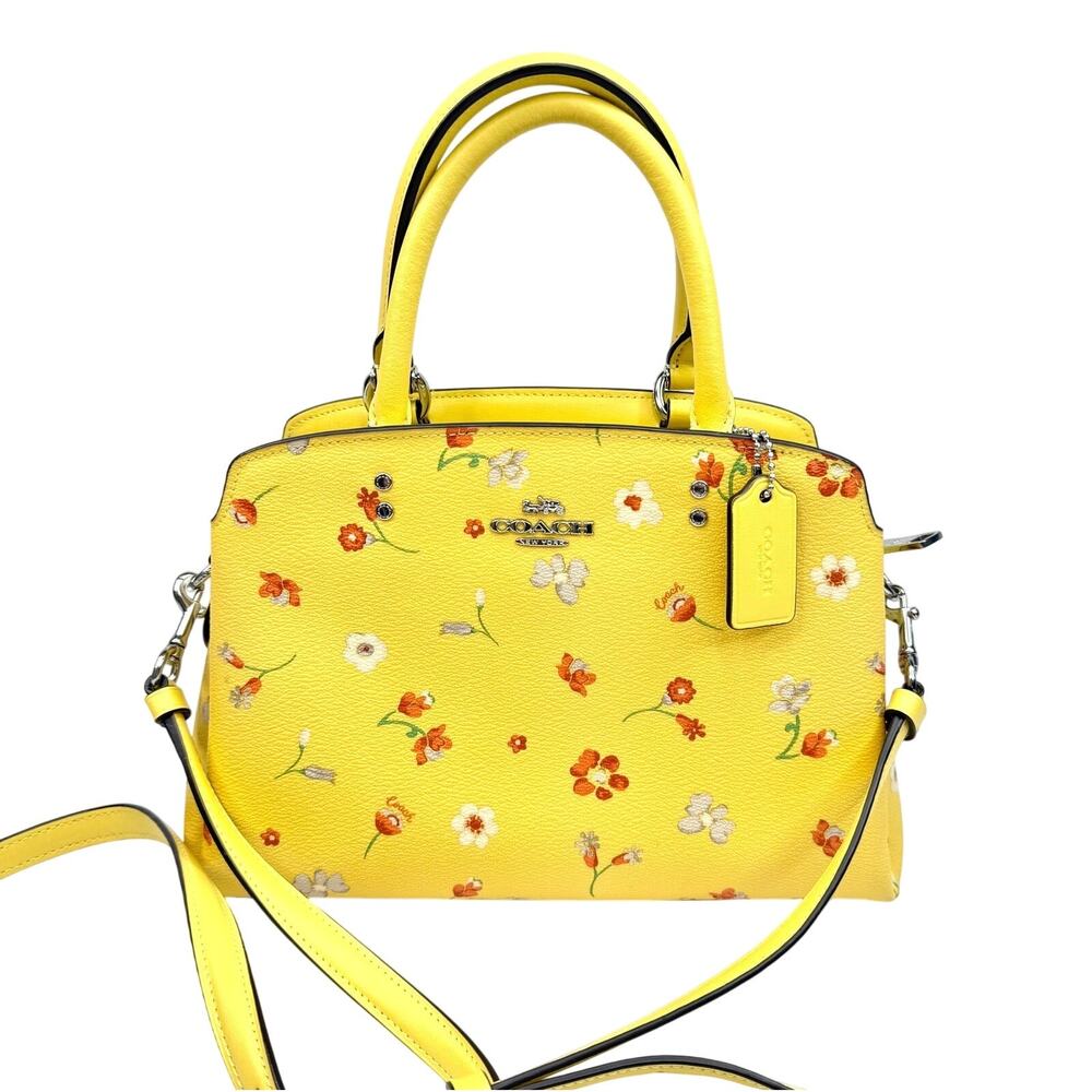 Coach Mini Lilli Mystical Floral Yellow Crossbody Bag